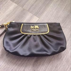 Authentic Coach Amanda Satin Wristlet Black